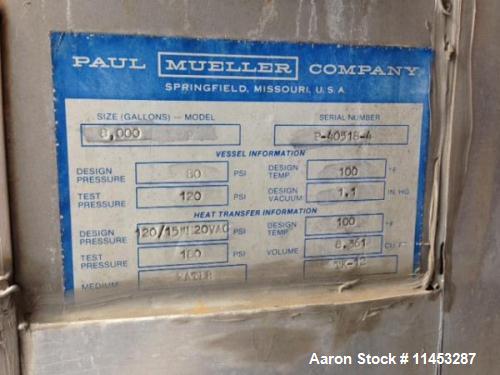 Used- 8000 Gallon Mueller Reciever Tank.