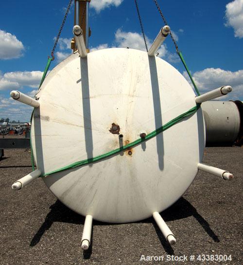 Used Mueller Tank, 5,000 Gallon, 304 Stainless Steel. Approximate 108” Diameter x approximate 125” straight side, dished top and bottom. Partial section of sidewall dimple jacket, no rating. Off cent...