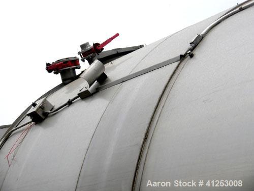 Used Winery Tank, 14,233 Gallon, 316 stainless steel, vertical. Approximately 156" diameter x 180" straight side, coned top, sloped bottom. Approximately 72" of sidewall bottom jacketed, no rating. O...