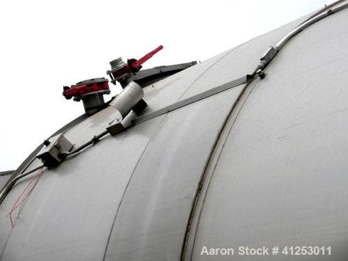 Used Winery Tank, 14,233 Gallon, 316 stainless steel, vertical. Approximately 156" diameter x 180" straight side, coned top, sloped bottom. Approximately 72" of sidewall bottom jacketed, no rating. O...