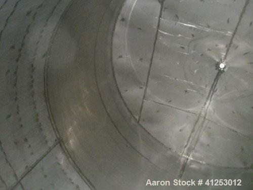Used Winery Tank, 14,233 Gallon, 316 stainless steel, vertical. Approximately 156" diameter x 180" straight side, coned top, sloped bottom. Approximately 72" of sidewall bottom jacketed, no rating. O...