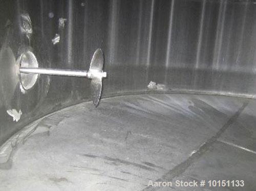 Used-Approximately 8.800 gallon vertical stainless steel tank.10' Diameter x 15' straight side. Side-entering agitator. Tank...