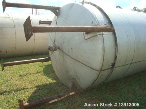 Used- Tank, 5000 Gallon, 316 Stainless Steel, Vertical. Approximately 8' diameter x 18' tall, Dome top and dish bottom. Top ...