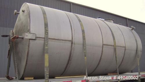 Used Tank, 6,000 Gallon, 304 Stainless Steel, Vertical.  Approximate 96" diameter x 192" straight side. Dish top, flat bottom.  Openings: top 20" bolt on manway with cover with 8" hinged door, 1/2" N...