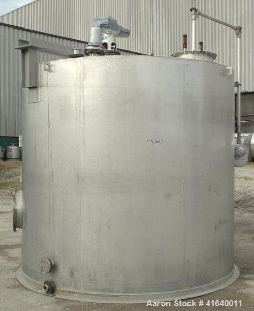 Used Bendel Tank, 5,000 Gallon, 304 Stainless Steel, Vertical. 118" diameter x 108" straight side, coned top, sloped bottom. UL rated for above ground flammable storage, UL#439372. Top mounted off ce...