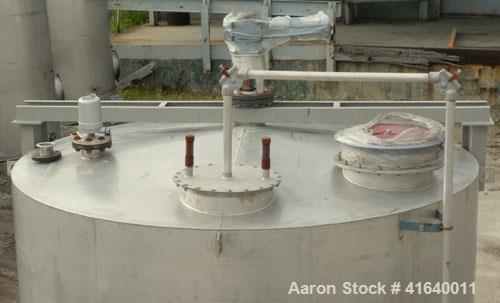 Used Bendel Tank, 5,000 Gallon, 304 Stainless Steel, Vertical. 118" diameter x 108" straight side, coned top, sloped bottom. UL rated for above ground flammable storage, UL#439372. Top mounted off ce...