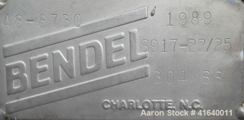 Used Bendel Tank, 5,000 Gallon, 304 Stainless Steel, Vertical. 118" diameter x 108" straight side, coned top, sloped bottom. UL rated for above ground flammable storage, UL#439372. Top mounted off ce...