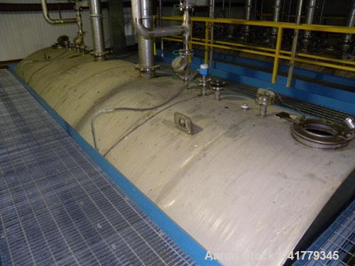 Used- Grunau Metals (5) Compartment Storage Tank, 15,000 total gallons, 304 Stainless Steel, Horizontal. 126" diameter x 280...