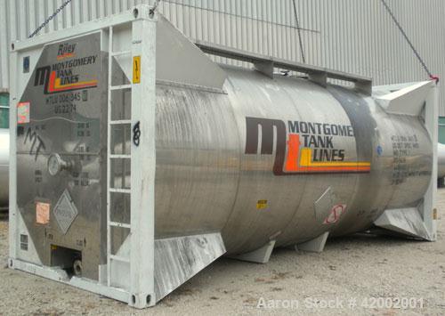 Used Sunshine Stainless Tank & Equipment Intermodal Transport Tank, 6205 gallon, 316 stainless steel, IMO Type 1. Transports both hazardous and nonhazardous liquids and solids. IM101- CTC Impact Appr...