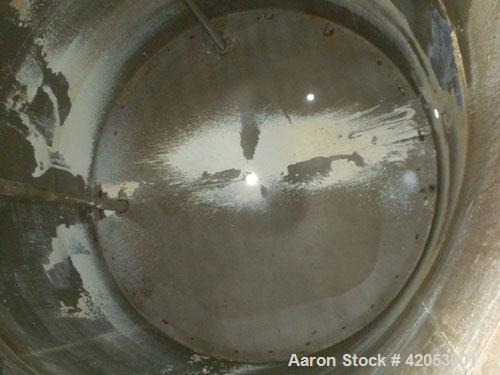 Used Tank, Approximate 17,000 Gallon, 316 Stainless Steel, Vertical. Approximate 144" diameter x 242" straight side, coned top (dented), sloped bottom. Top openings: (2) 3", 4", side 24" manway with ...