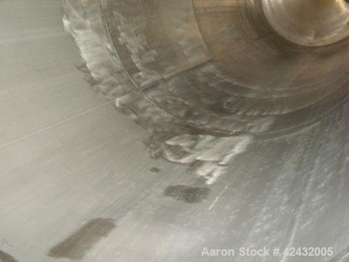 Used Tank, Approximately 5,000 Gallon / 19,220 Liter, 304 Stainless Steel, Vertical. 72" Diameter x 288" straight side, dish top and sloped bottom. Openings: top 18" manway with cover, 3" sanitary, 1...