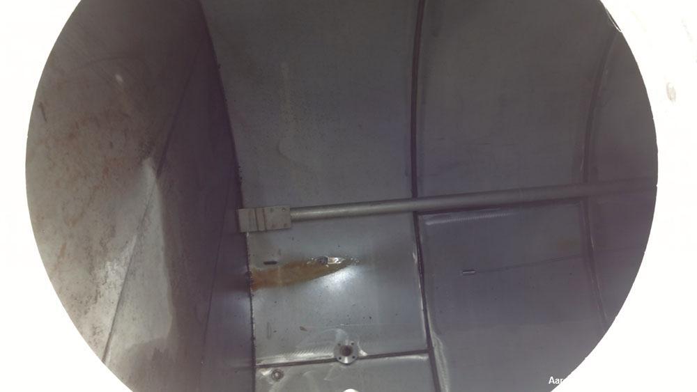 Used Tank, 17,700 Gallon, 316 Stainless Steel, Vertical. Approximate 126” diameter x 328” straight side, cone top, flat bottom. Openings top (3) 2”, (2) 3”, 4”, 6”, 12”, 16”, 18” man way with cover. ...