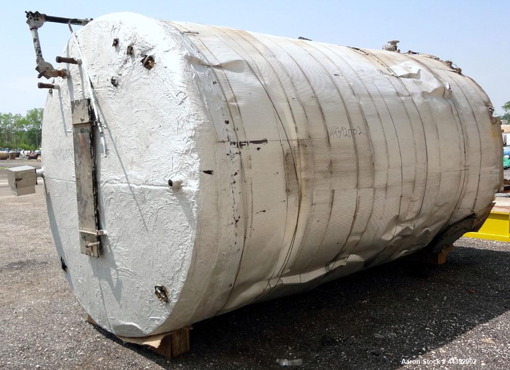 Used Tank, 5200 Gallon, 304 Stainless Steel, Vertical. Approximately 96" diameter x 170" straight side, flat top and bottom. Approximately 2" bottom head internal pipe coil. Openings: top 42" x 5" wi...