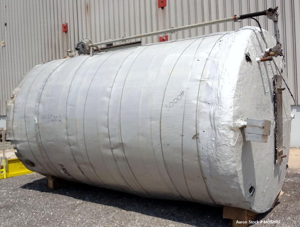 Used- Tank, 5200 Gallon, 304 Stainless Steel, Vertical. Approximately 96" diameter x 170" straight side, flat top and bottom...