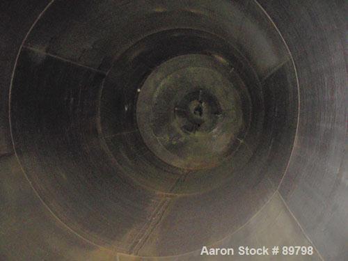 Used Tank, Approximate 16,000 Gallon Stainless Steel, Vertical. Approximate 120" diameter x 25' straight side x 8' cone bottom. Flat top. Openings top 3", 6", 8", 20" manway with cover. Side manway w...