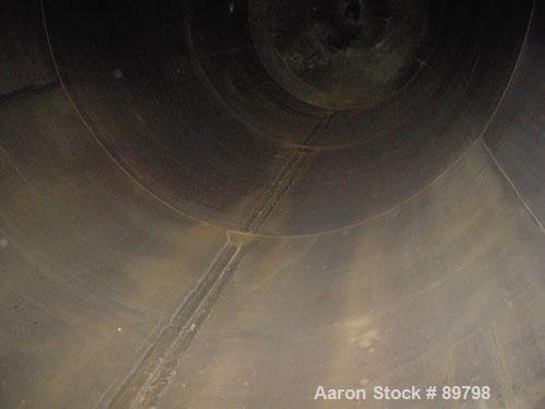 Used Tank, Approximate 16,000 Gallon Stainless Steel, Vertical. Approximate 120" diameter x 25' straight side x 8' cone bottom. Flat top. Openings top 3", 6", 8", 20" manway with cover. Side manway w...
