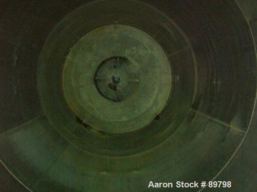 Used Tank, Approximate 16,000 Gallon Stainless Steel, Vertical. Approximate 120" diameter x 25' straight side x 8' cone bottom. Flat top. Openings top 3", 6", 8", 20" manway with cover. Side manway w...
