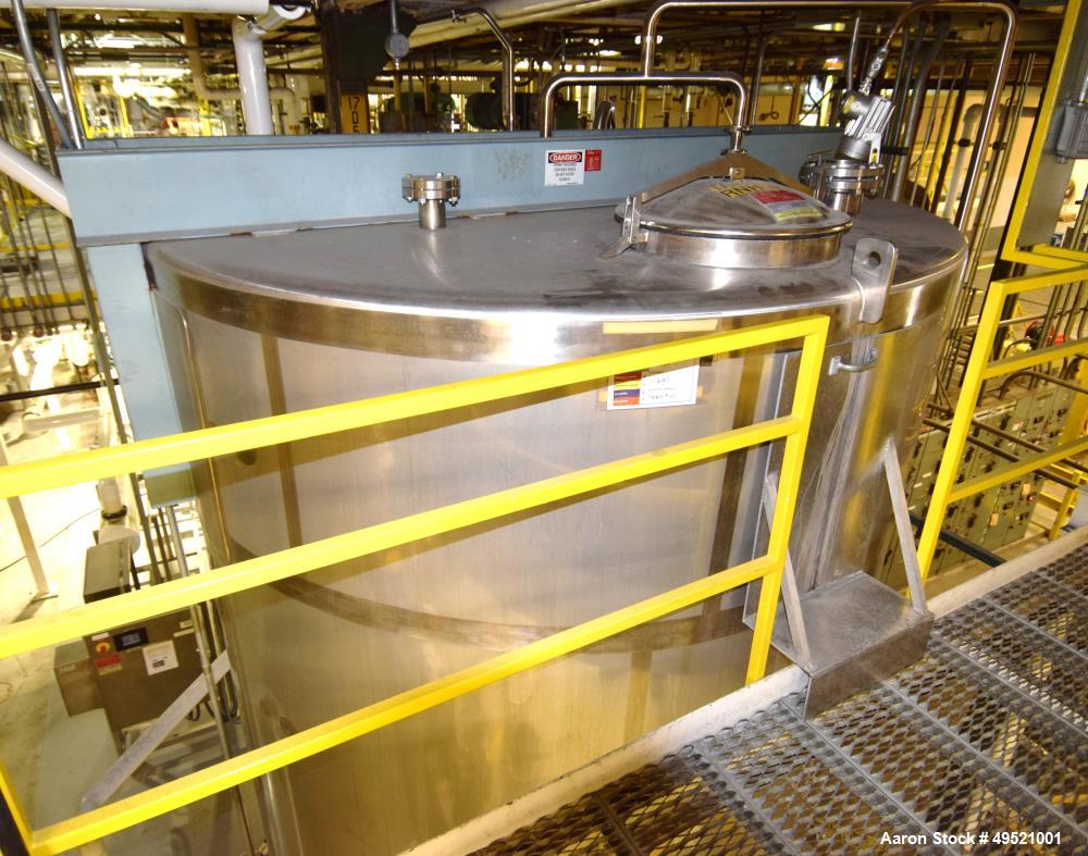 Used Northland Stainless Tank, Approximate 8000 Gallon, Stainless Steel, Vertical. Approximate 120" diameter x 156" straight side, flat top, dished bottom. Internal rated 1 psi at -20 to 160 degrees ...