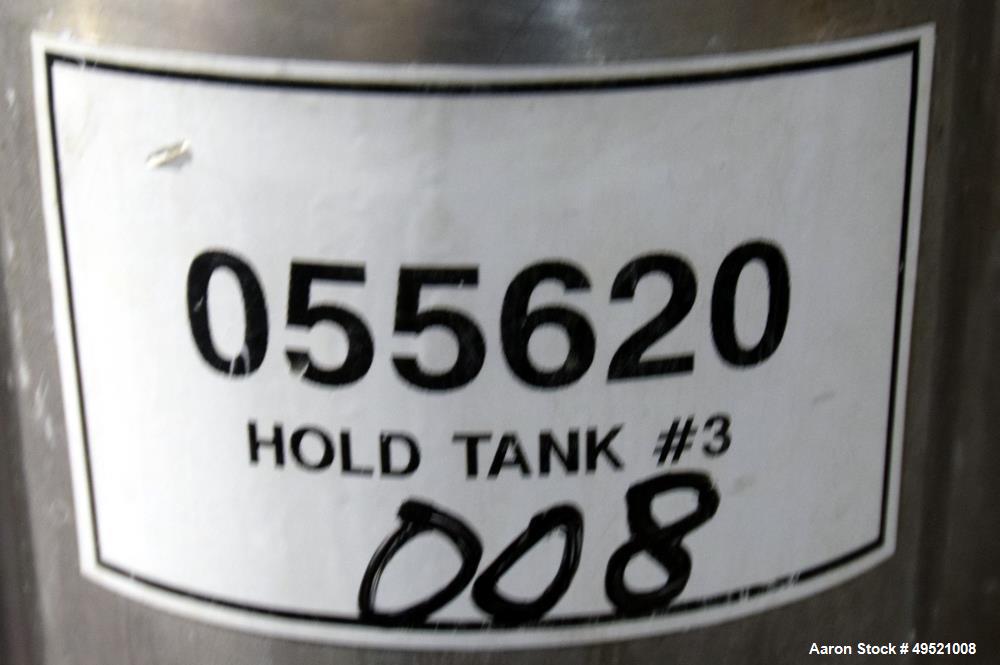 Used Northland Stainless Tank, Approximate 8000 Gallon, 316 Stainless Steel, Vertical. Approximate 126” diameter x 144” straight side, dished top & bottom. Stainless steel agitator bridge with a Ligh...