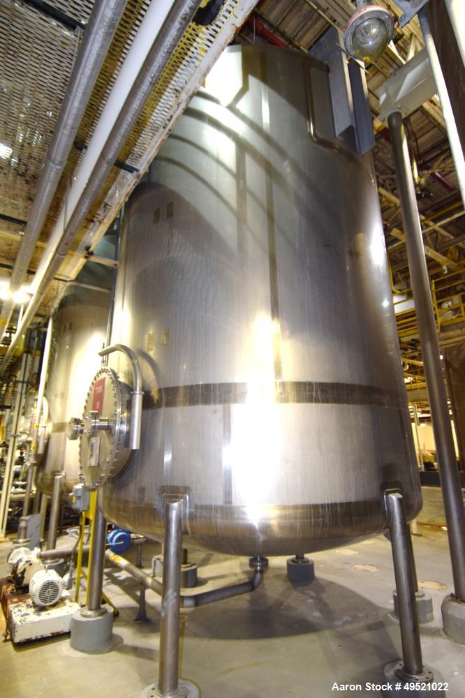 Used Northland Stainless Tank, Approximate 8000 Gallon, 316L Stainless Steel, Vertical. Approximate 120” diameter x 156” straight side, flat top, dished bottom. Internal rated 1 psi at -20 to 160 deg...