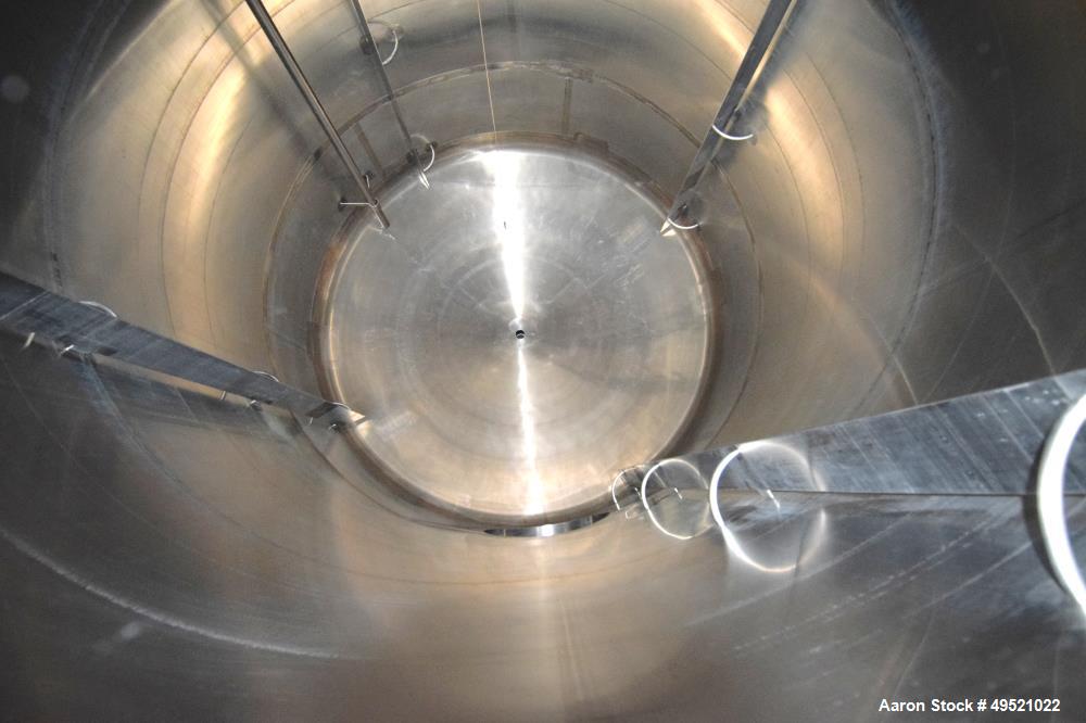 Used Northland Stainless Tank, Approximate 8000 Gallon, 316L Stainless Steel, Vertical. Approximate 120” diameter x 156” straight side, flat top, dished bottom. Internal rated 1 psi at -20 to 160 deg...