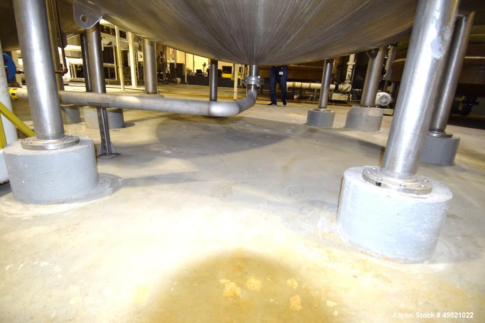 Used Northland Stainless Tank, Approximate 8000 Gallon, 316L Stainless Steel, Vertical. Approximate 120” diameter x 156” straight side, flat top, dished bottom. Internal rated 1 psi at -20 to 160 deg...