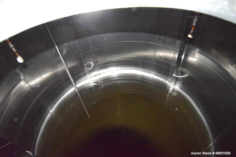 Used Northland Stainless Tank, Approximate 8000 Gallon, 316L Stainless Steel, Vertical. Approximate 120” diameter x 156” straight side, flat top, dished bottom. Internal rated 1 psi at -20 to 160 deg...