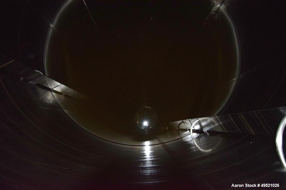 Used Northland Stainless Tank, Approximate 8000 Gallon, 316L Stainless Steel, Vertical. Approximate 120” diameter x 156” straight side, flat top, dished bottom. Internal rated 1 psi at -20 to 160 deg...