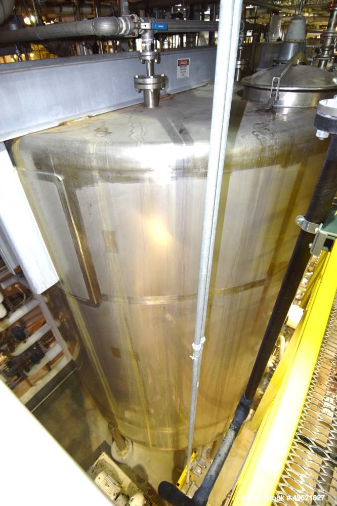 Used Northland Stainless Tank, Approximate 8000 Gallon, 316L Stainless Steel, Vertical. Approximate 120” diameter x 156” straight side, flat top, dished bottom. Internal rated 1 psi at -20 to 160 deg...