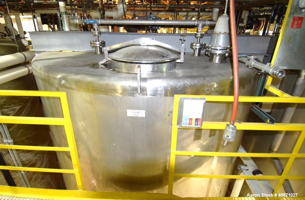 Used Northland Stainless Tank, Approximate 8000 Gallon, 316L Stainless Steel, Vertical. Approximate 120” diameter x 156” straight side, flat top, dished bottom. Internal rated 1 psi at -20 to 160 deg...