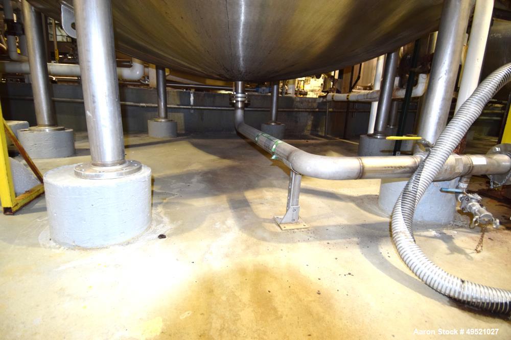 Used Northland Stainless Tank, Approximate 8000 Gallon, 316L Stainless Steel, Vertical. Approximate 120” diameter x 156” straight side, flat top, dished bottom. Internal rated 1 psi at -20 to 160 deg...
