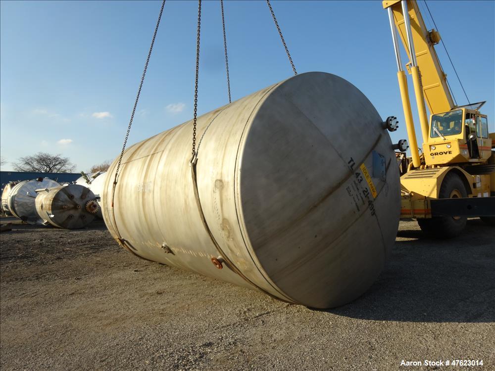 Used Tank, Approximate 13,000 Gallon, 304 Stainless Steel, Horizontal.