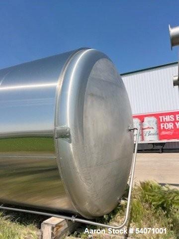 Used Mueller Stainless Steel Tank | Approx. 10,000 Gallon | Dish Top | Cone Bottom | 25' Height