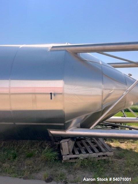 Used Mueller Stainless Steel Tank | Approx. 10,000 Gallon | Dish Top | Cone Bottom | 25' Height