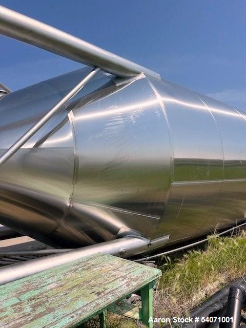 Used Mueller Stainless Steel Tank | Approx. 10,000 Gallon | Dish Top | Cone Bottom | 25' Height