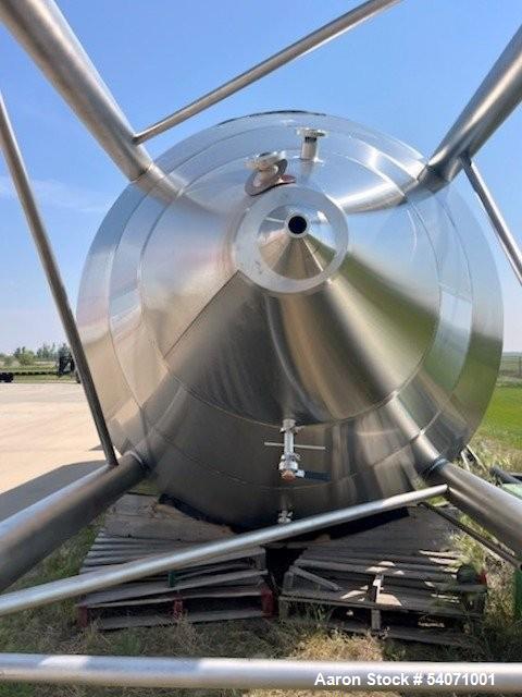 Used Mueller Stainless Steel Tank | Approx. 10,000 Gallon | Dish Top | Cone Bottom | 25' Height