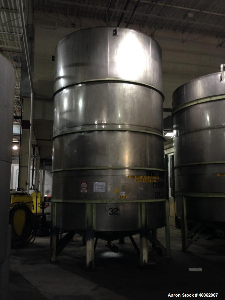 Used Perry 10,400 Gallon 316 Stainless Steel Storage Tank.