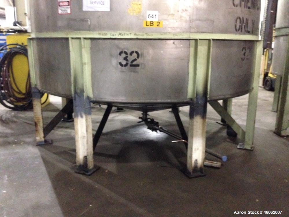 Used Perry 10,400 Gallon 316 Stainless Steel Storage Tank.