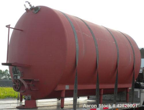 Used- Pfaudler Cold Wall Tank, 5,000 Gallon, 304 Stainless Steel, Horizontal. 96" Diameter x 150" straight side, dished head...