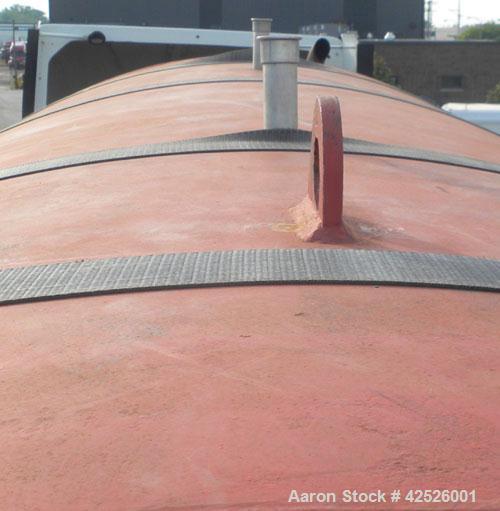 Used Pfaudler Cold Wall Tank, 5,000 Gallon, 304 Stainless Steel, Horizontal. 96" Diameter x 150" straight side, dished heads. Dimple jacket rated 150 PSI @ 365 degrees F.  (1) Head mounted agitator w...