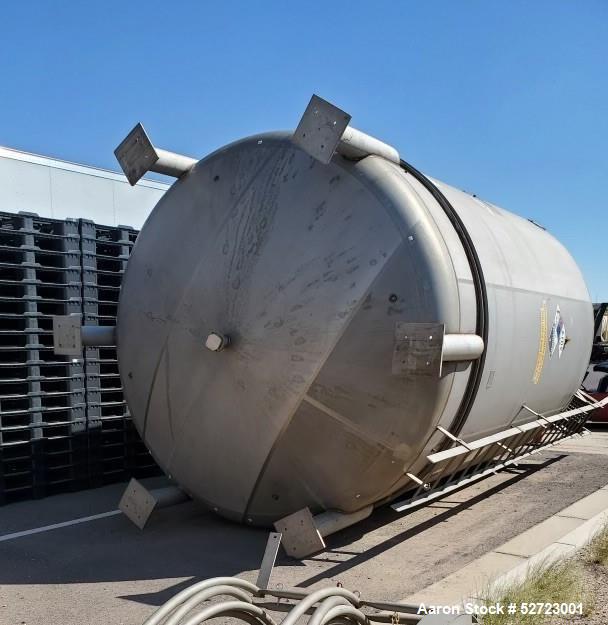 Used 10,000 Gallon, 304 Stainless steel, manufactured by Precision Stainless Inc