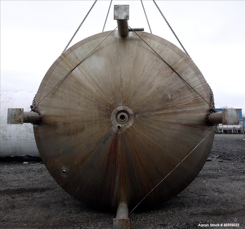 Used Precision Stainless Mixing Tank, 10,000 Gallon, 316L Stainless Steel, Vert