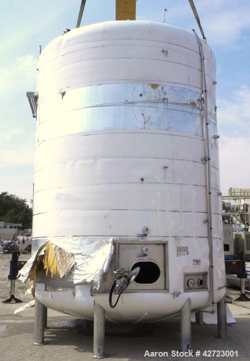 Used Price Schonstrom (PSI) Pressure Tank, 12,900 Gallon, 304 Stainless Steel, Vertical. 144’' Diameter x 168’’ straight side, dished top and bottom. Internal rated 15 psi at 100 deg F. (3) 24’’ Wide...