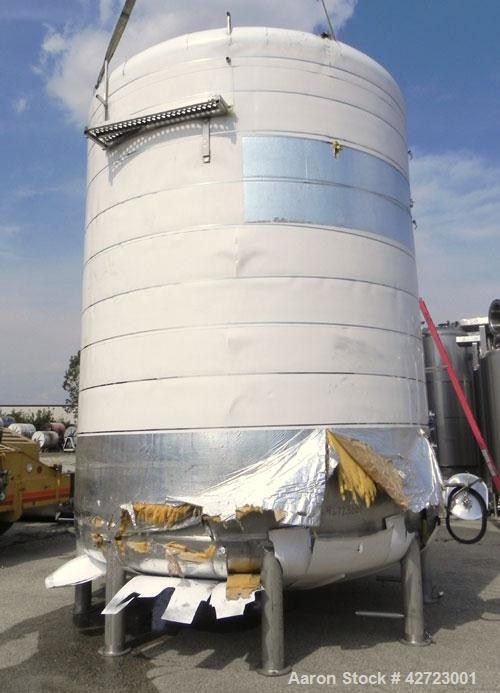Used Price Schonstrom (PSI) Pressure Tank, 12,900 Gallon, 304 Stainless Steel, Vertical. 144’' Diameter x 168’’ straight side, dished top and bottom. Internal rated 15 psi at 100 deg F. (3) 24’’ Wide...