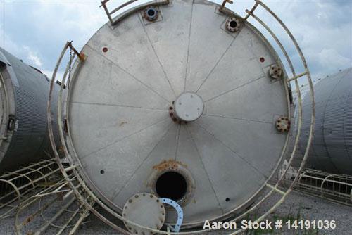 Used Industrial Air Inc. Approx. 31,300 Gallon Vertical 304L Stainless Steel Storage Tank, built 1986. Slight cone top, flat...