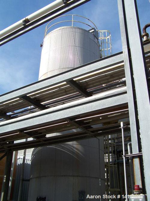 Used Industrial Air Inc. Approx. 31,300 Gallon Vertical 304L Stainless Steel Storage Tank, built 1986. Slight cone top, flat bottom. 12' diameter x 37' tall. API-650, Design Pressure: 1 PSIG at 120 d...