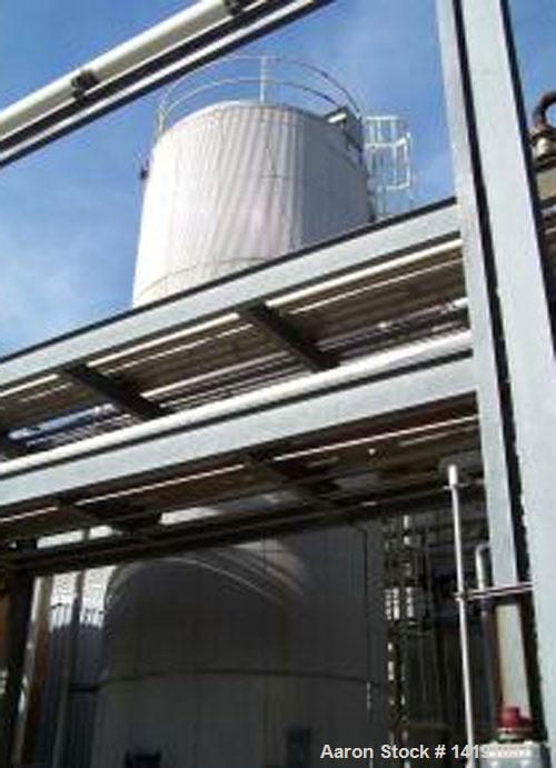 Used RECO Tank, 31,300 Gallon, 304L Stainless Steel, Vertical. Slight cone top, flat bottom. 12' diameter x 37' tall. API-650. Design pressure: 1 psig at 120 deg F. Top nozzles: 20" manway, (1) 10", ...