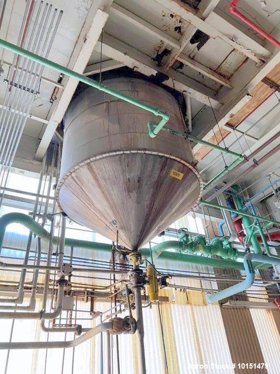 Tanque de mezcla encamisado de acero inoxidable de Richmond Engineering usado.  Aproximadamente 8,000 galones; 8' de diámetr...