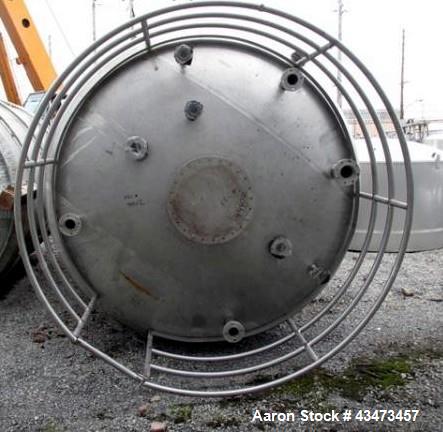 Used Robert Mitchell Pressure Tank, 10,000 Gallon, 316L Stainless Steel, Vertical. Approximate 120" diameter x 192" straight side, dished top & bottom. Internal rated 14.9 psi at 70 degrees F. Openin...