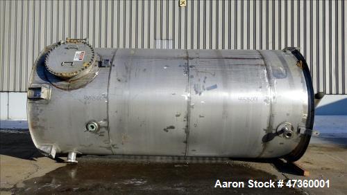 Used Roberts Company Tank, API Standard 650, Approximate 6,500 Gallons. 316L Stainless Steel, vertical. 96" Diameter x 202" straight side. Coned top, flat bottom with pitched drain. Internal rated at...